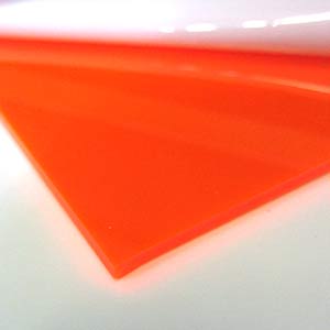 Fluorescent orange light-gathering acrylic sheet