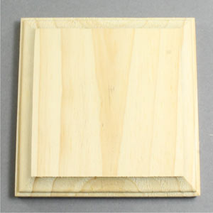Square wooden plaque