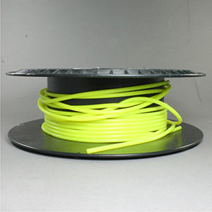 Brightly coloured yellow flexible tube