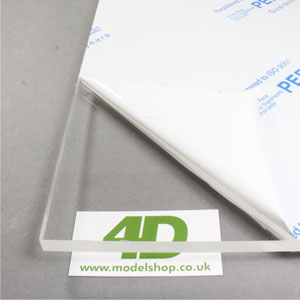 Clear acrylic sheet suitable for laser cutting