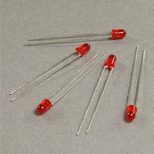 3mm red LED bulbs suitable for a range of model making projects