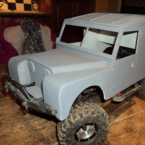 Foamed PVC Palight landrover made by Graham Coles