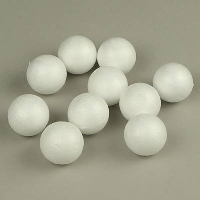 Low density polystyrene balls