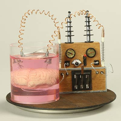 Brain experiment made with Solid Water