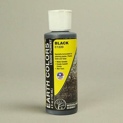 Black liquid pigment for plaster
