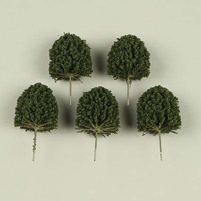 42mm dark green string & wire model trees