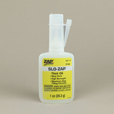 Slo-zap super glue for model making