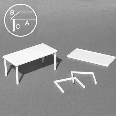 Scale rectangular table for 1:25 model making
