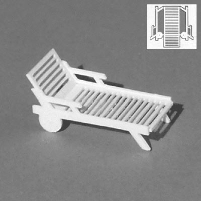 1:50 sun lounger for architectural and interior design models