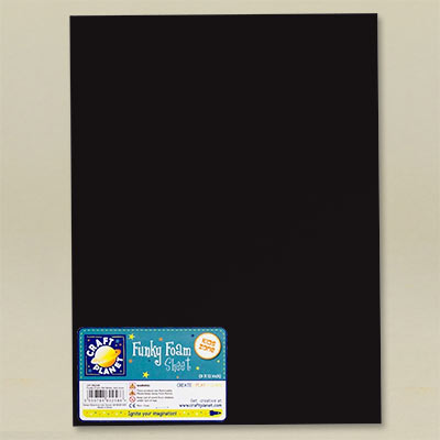 Black Funky Foam for art, design and craft projects