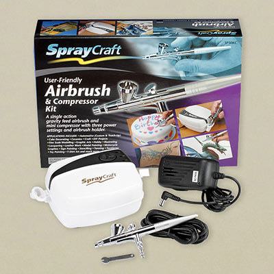 Spraycraft SP30KC Gravity Feed Airbrush & Compressor Kit