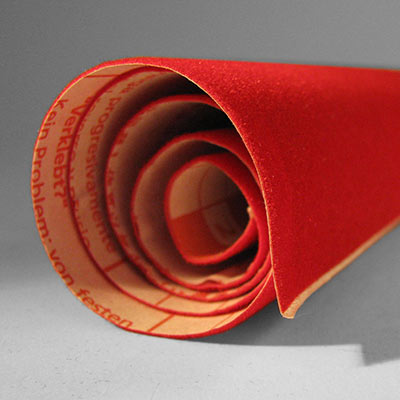 Velour sheet red 450mm
