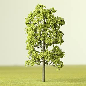 Light green etched tree