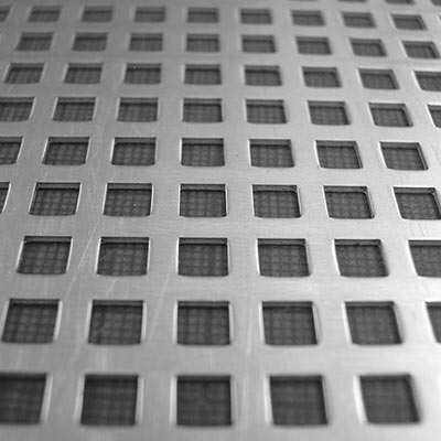 Aluminium perforated sheet 5.0mm square hole 250 × 500mm