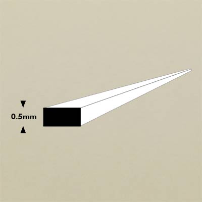 ASA rectangular rod 0.5 × 2.5 × 1000mm