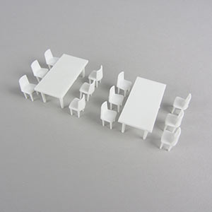 1:50 table 38 × 18mm & 12 chairs
