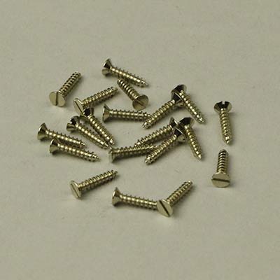 Nickelled screws 1.6 × 8mm 2 × Pk20