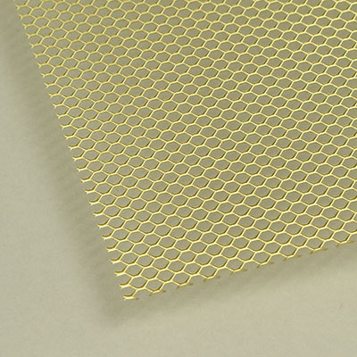 Aluminium mesh anodised gold 152 × 152mm