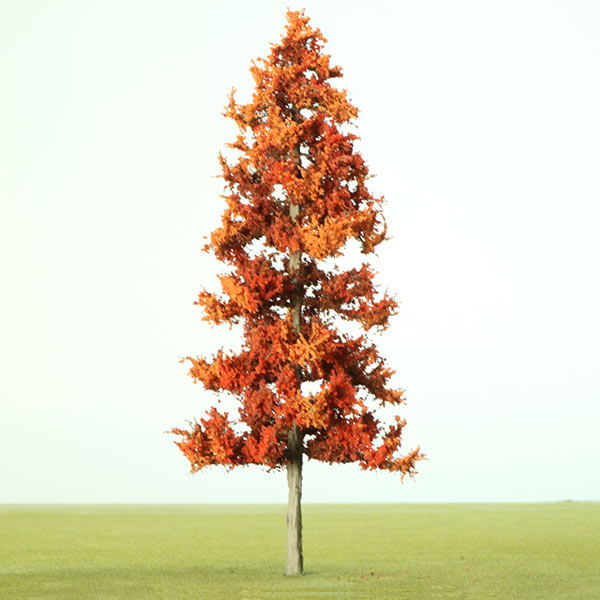 European larch in autumn foliage model tree
