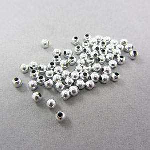 3mm silver beads