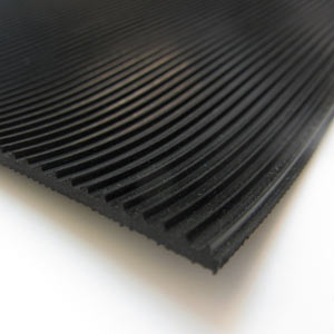 Black corrugated rubber