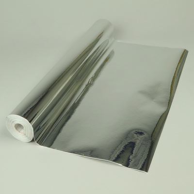 Silver mirror effect self adhesive film for Christmas displays