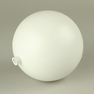 White plastic bauble that can be decorated for Christmas displays