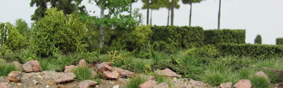 Model trees and scenics material produced at 4D modelshop