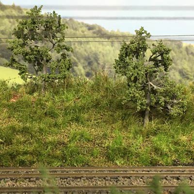 Model trees for scale railway layout