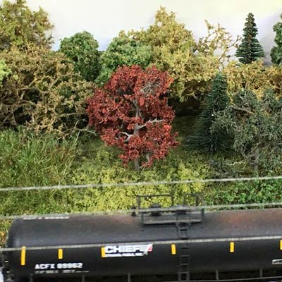 Model trees for scale railway layout