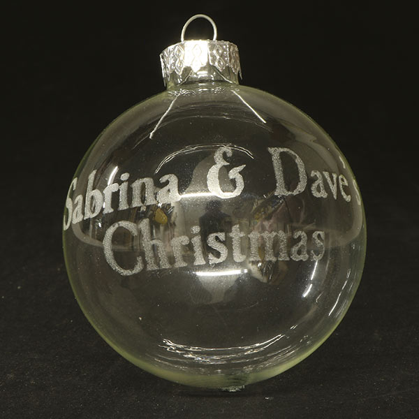 Laser engraved Christmas bauble
