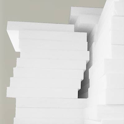 White styrofoam for Christmas displays
