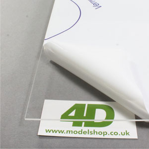 Clear acrylic sheets for modelmaking projects