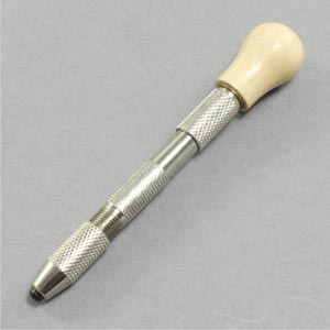 Pin vice 4 jaw/ wood handle
