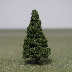 30mm green conifer model tree