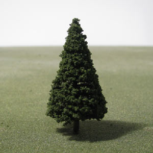 60mm green conifer model tree
