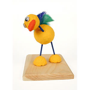 'Yellow Bird' created using Claycrete Instant Papier Mache