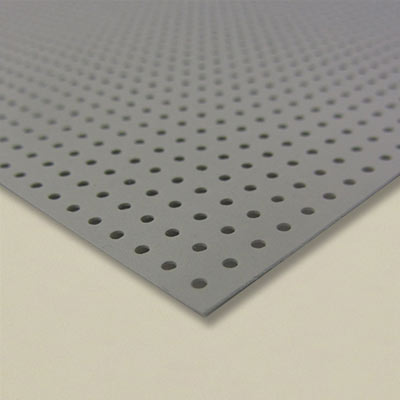 Grey perforated card