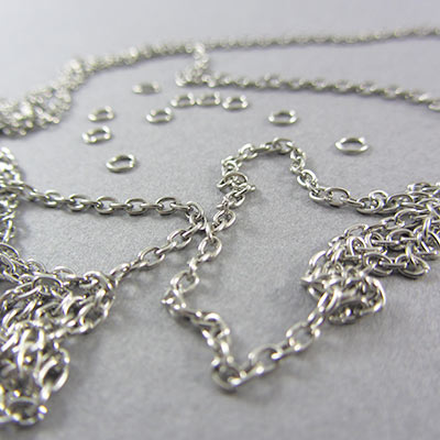 Nickel plated chain 14 links per 25mm