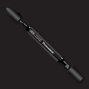 Black Promarker twin-tip pen