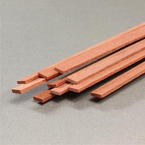 1.5 x 6mm mahogany strip
