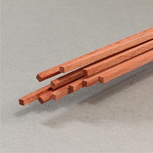2.5 x 2.5mm mahogany strip