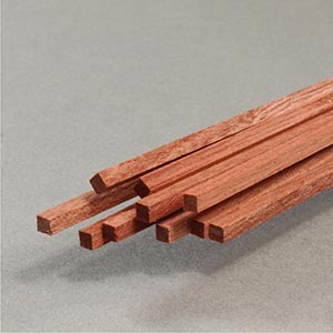 3 x 3mm mahogany strip