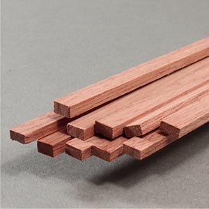 3 x 6mm mahogany strip