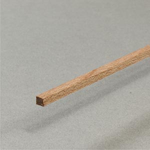 3.0 x 3.0mm mahogany strip for model making