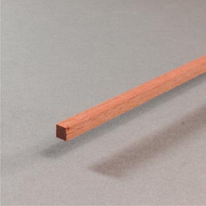 5.0 x 5.0mm mahogany strip for model making