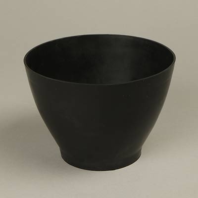 Soft plastic cup suited to mixing and pouring casting materials