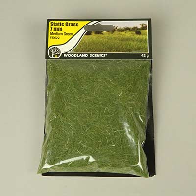 Medium green 7mm static grass