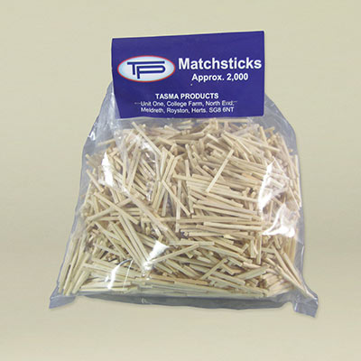 Headless matchsticks for matchstick modelling