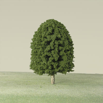 125mm medium green deciduous string & wire model tree